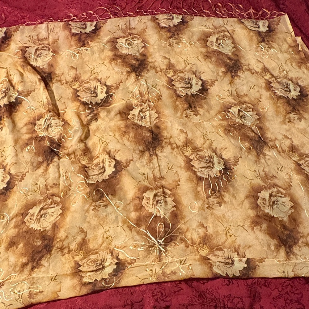 Floral Patterned Scarf
